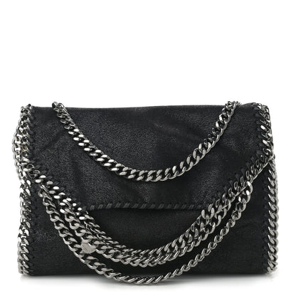 Stella McCartney Shaggy Deer Mini Falabella Fold Over Tote Black 1 of 9