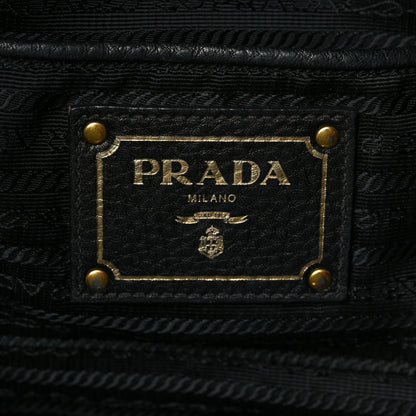 Prada Vitello Daino Tote Black 6 of 8