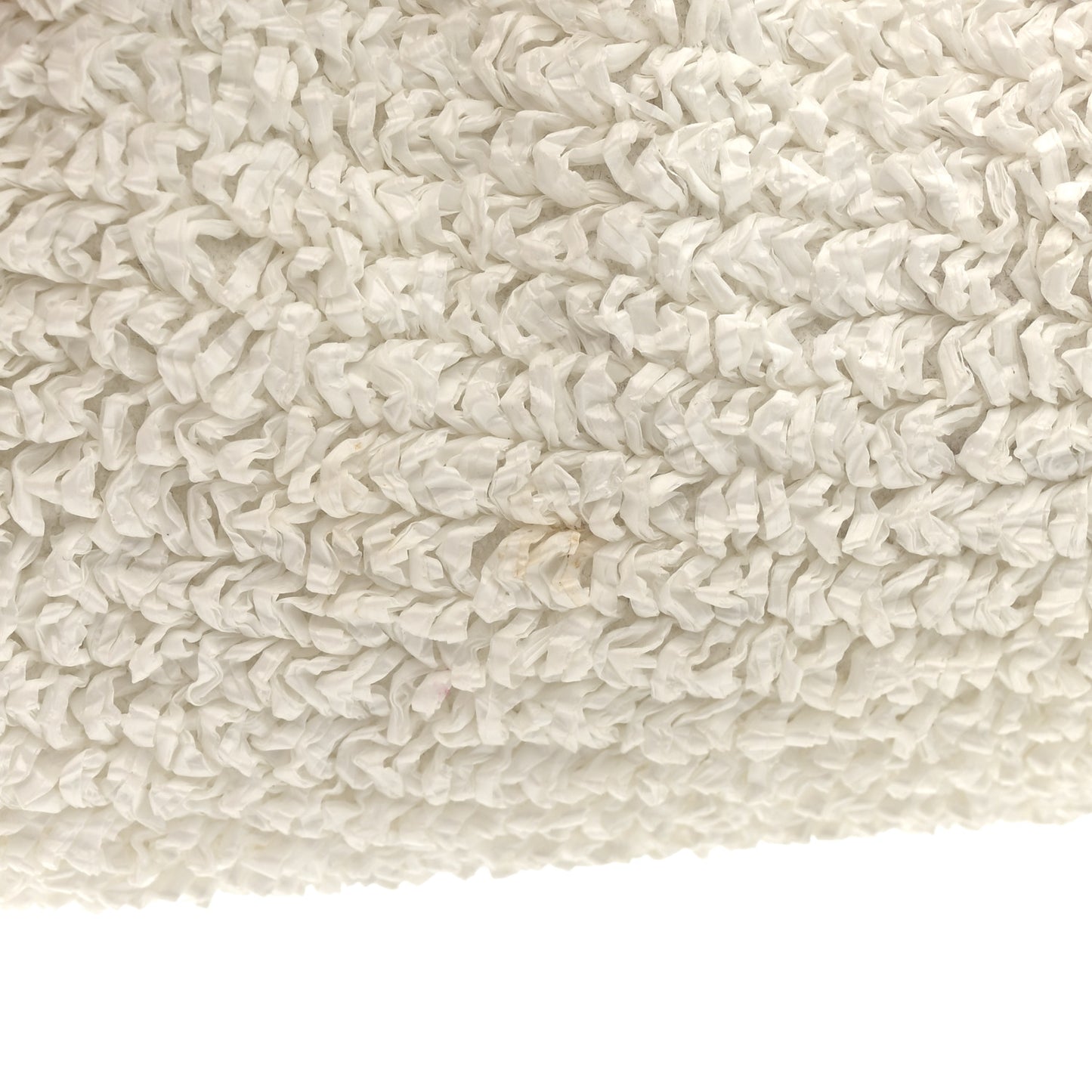 Boucle Curly Raffia The Mini Pouch White Chalk