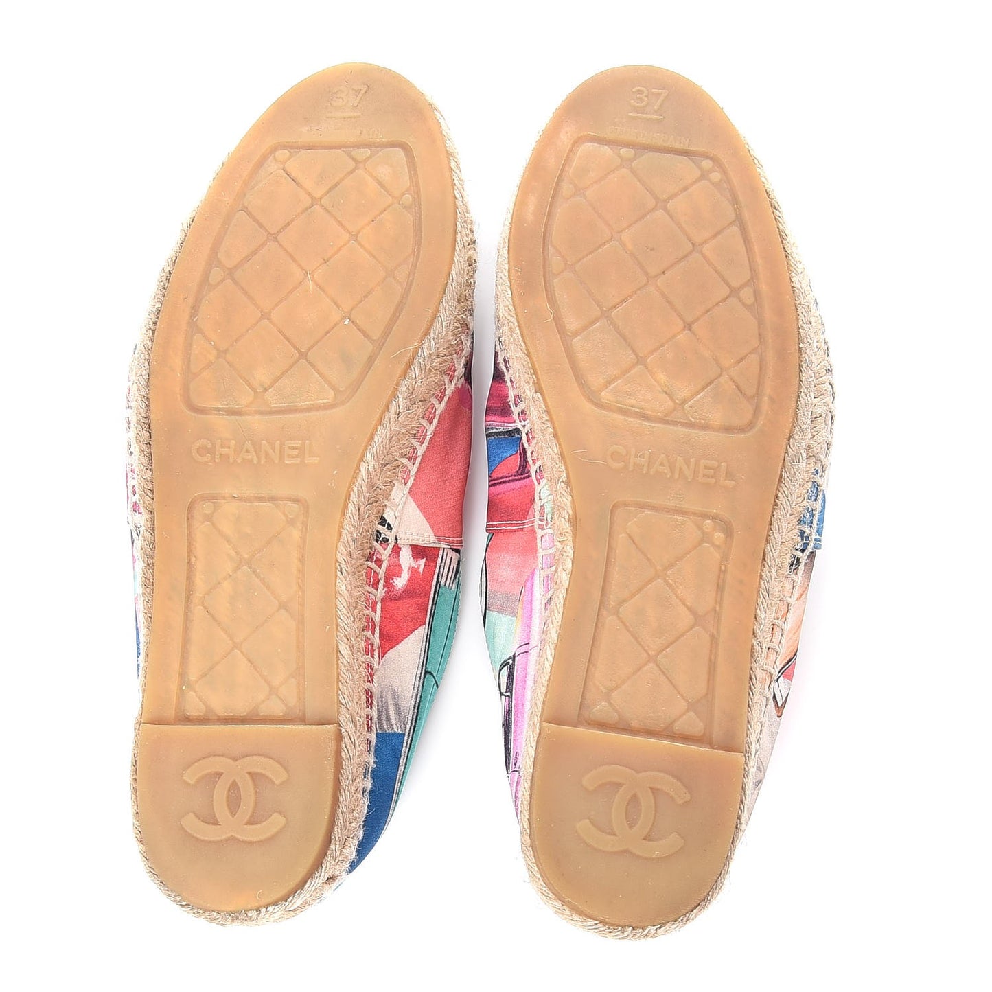 Crepe Patent CC Espadrilles 37 Multicolor Black