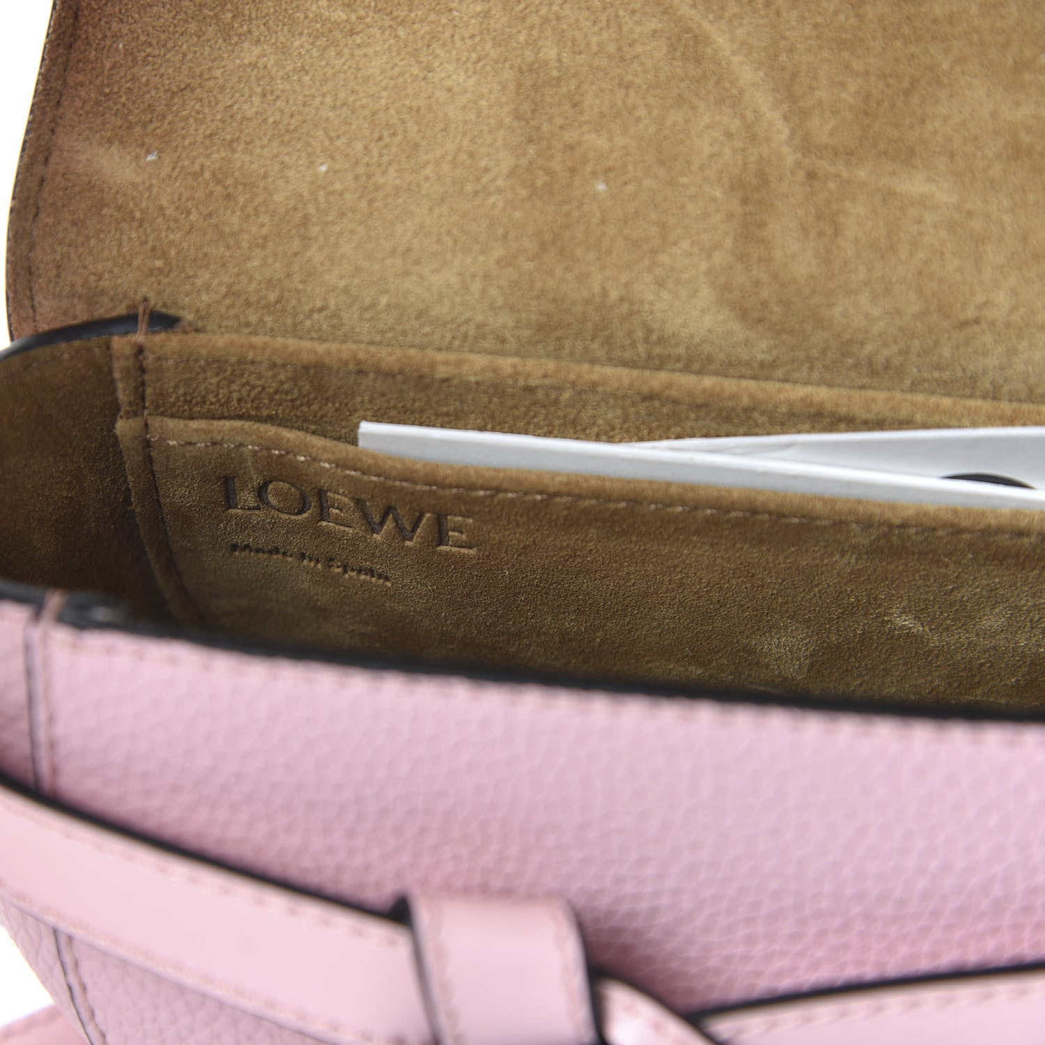 Loewe Grained Calfskin Mini Gate Crossbody Bag Pastel Pink 8 of 9