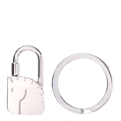 Hermes Palladium Cadenas Horse Key Ring 3 of 6