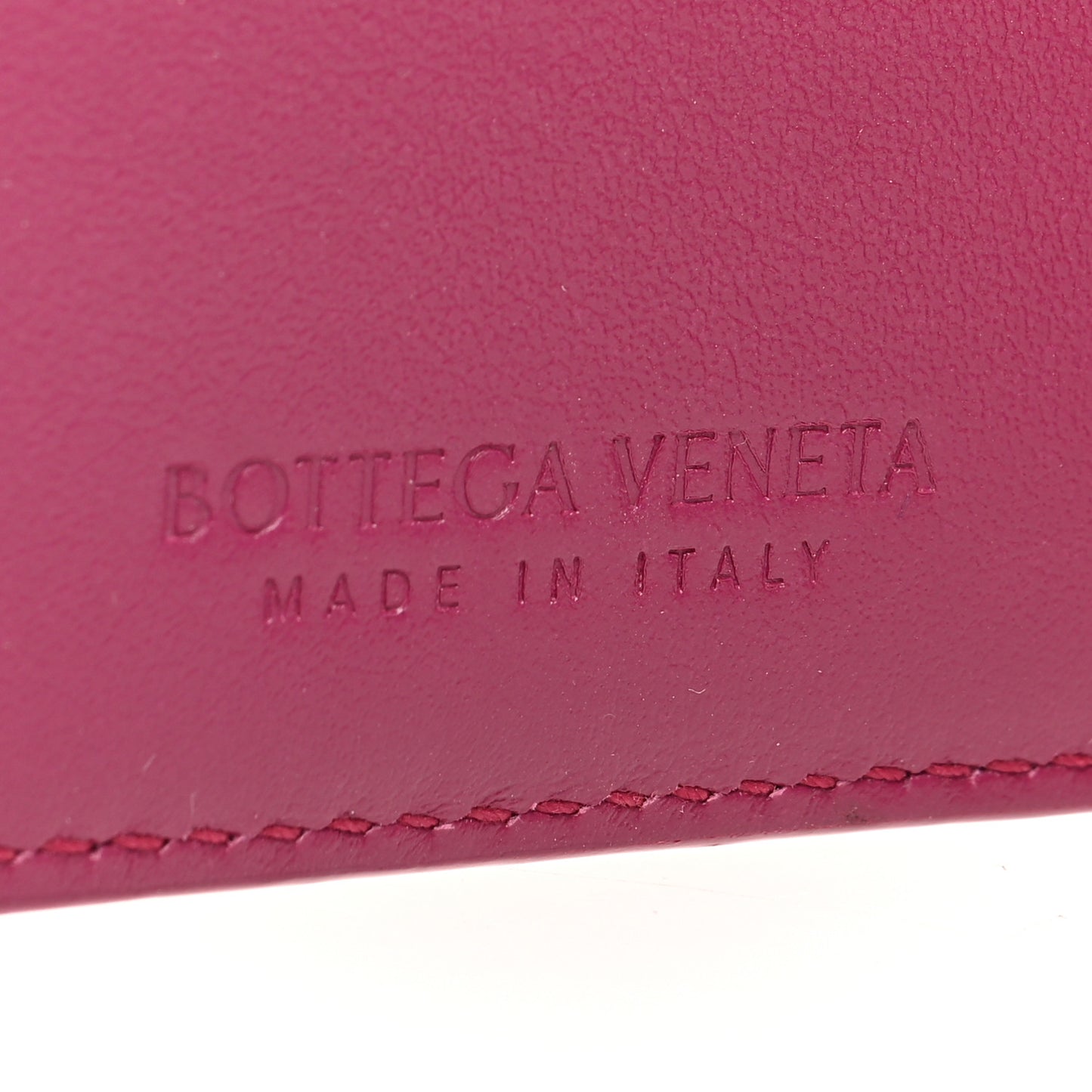 Nappa Intrecciato Key Holder Amaranto