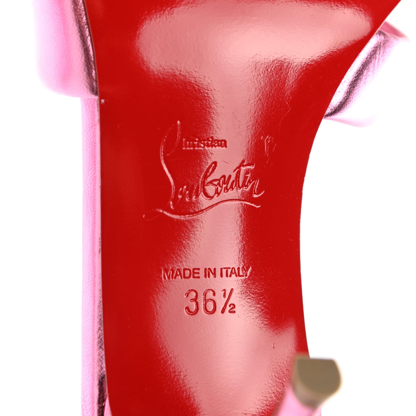 Metallic Calfskin Simply Me 70 Slide Sandals 36.5 Pink