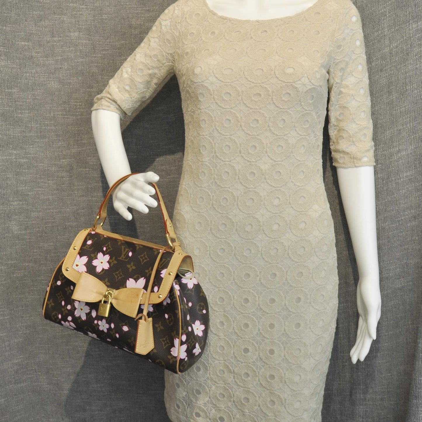 Monogram Cherry Blossom Sac Retro Bag Brown