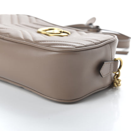 Gucci Calfskin Matelasse Small GG Marmont Chain Shoulder Bag Porcelain Rose 7 of 11