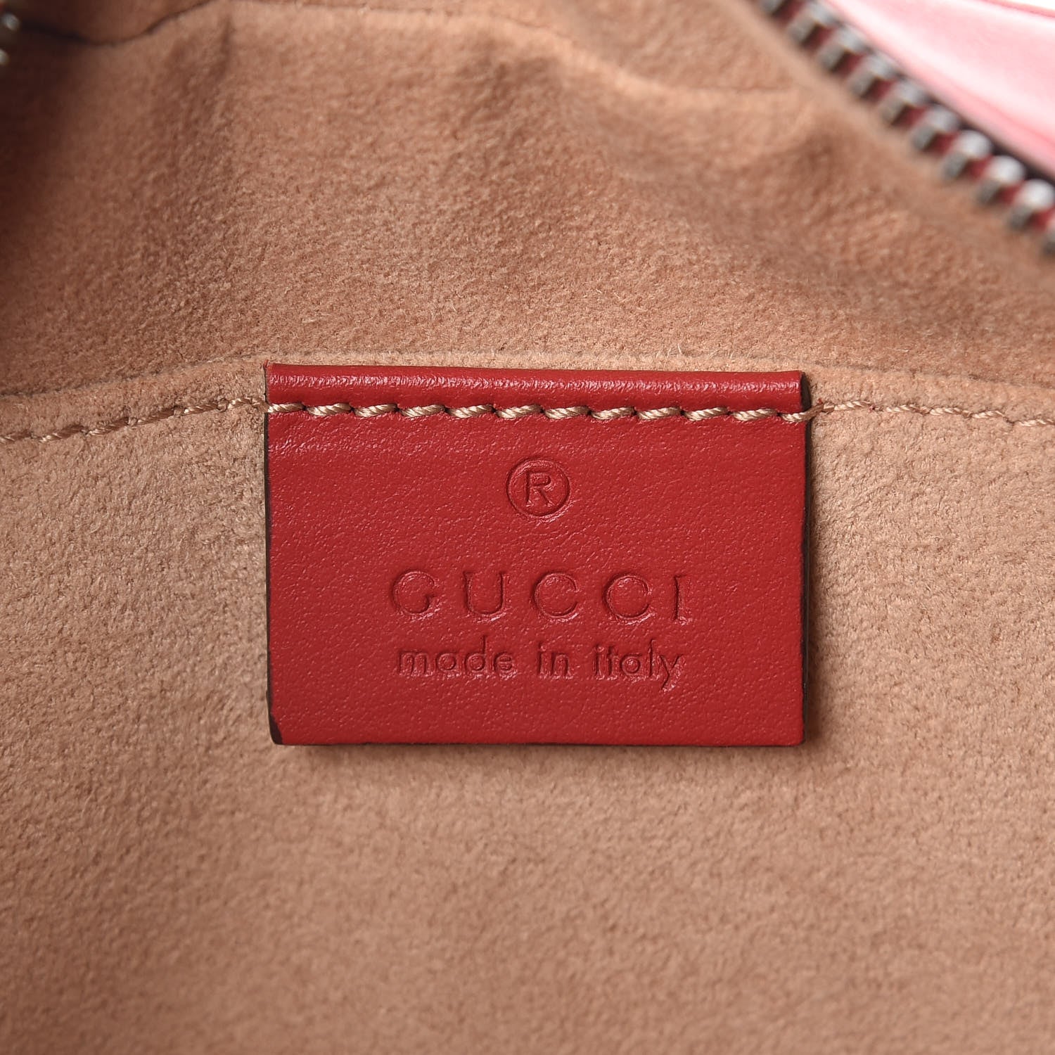 Gucci Calfskin Matelasse Small GG Marmont Chain Shoulder Bag Hibiscus Red 6 of 10