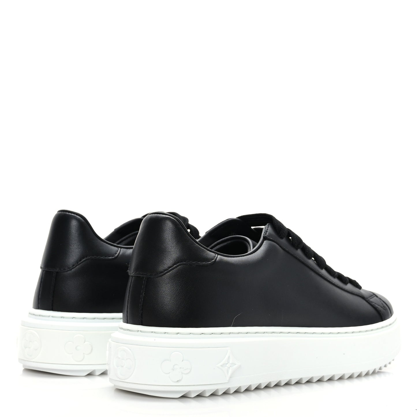 Calfskin Time Out Sneakers 38 Black