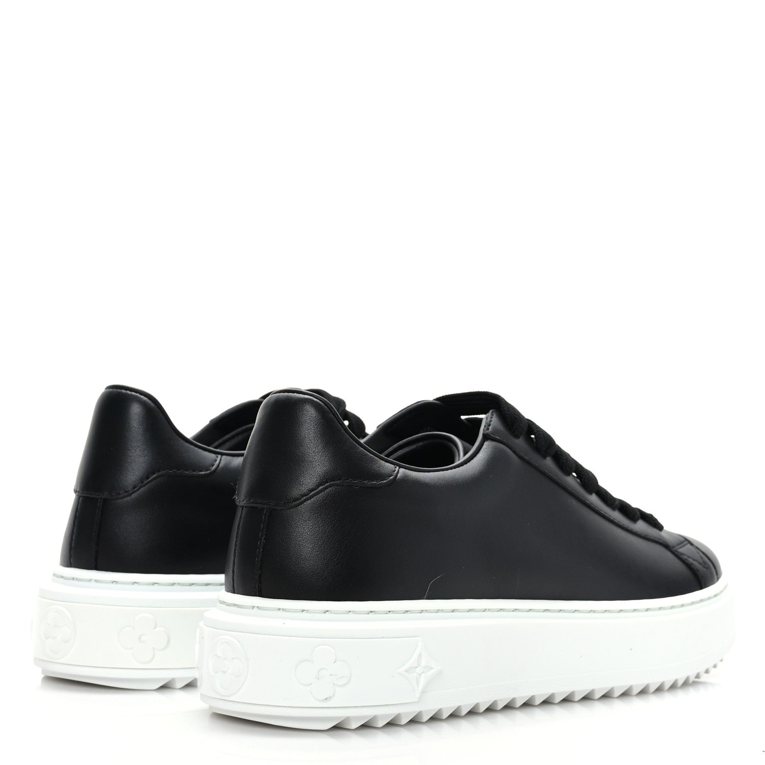 Louis Vuitton Calfskin Time Out Sneakers 38 Black 4 of 8