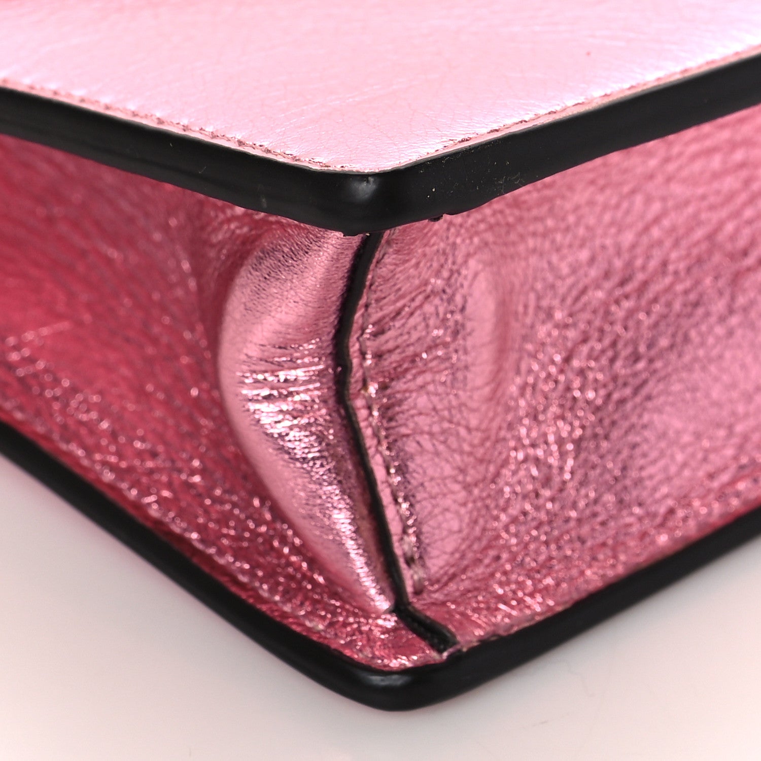 Fendi Vitello Catalan Mirror F is Fendi Medium Envelope Wallet on Chain Fuxia Chiaro 8 of 12