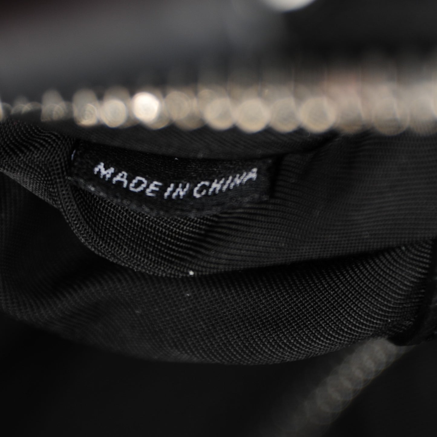 Pebbled Lambskin Inside Out Rockie Black Clear Resin Hardware