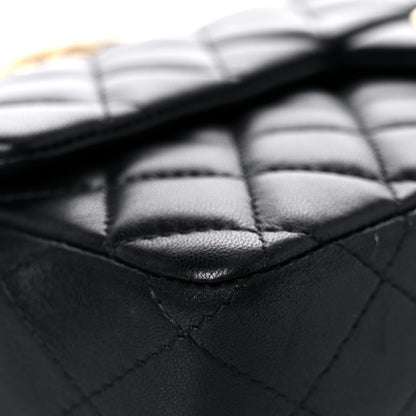 Chanel Lambskin Quilted East West Flap Black 8 of 14