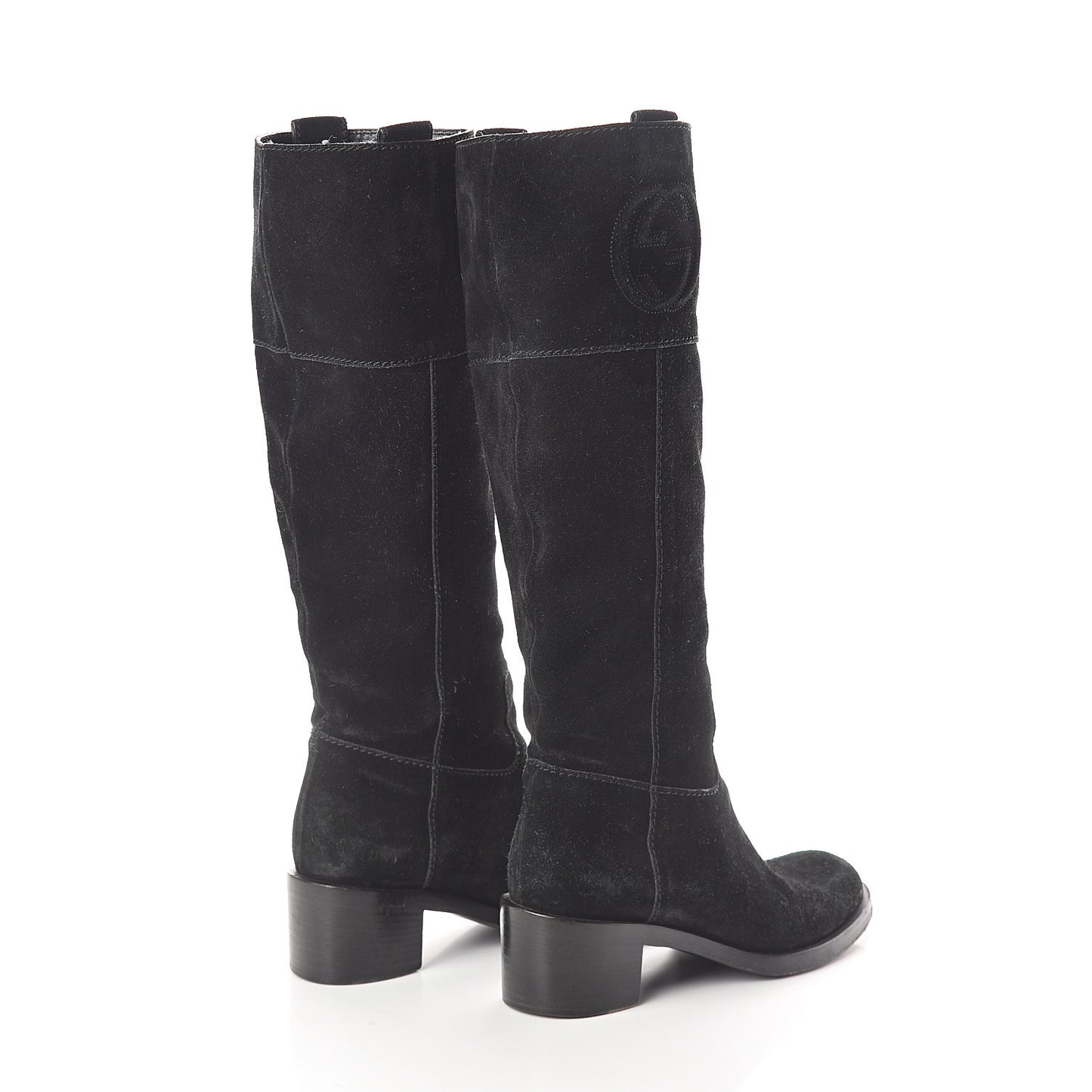 Suede Interlocking G Boots 37 Black