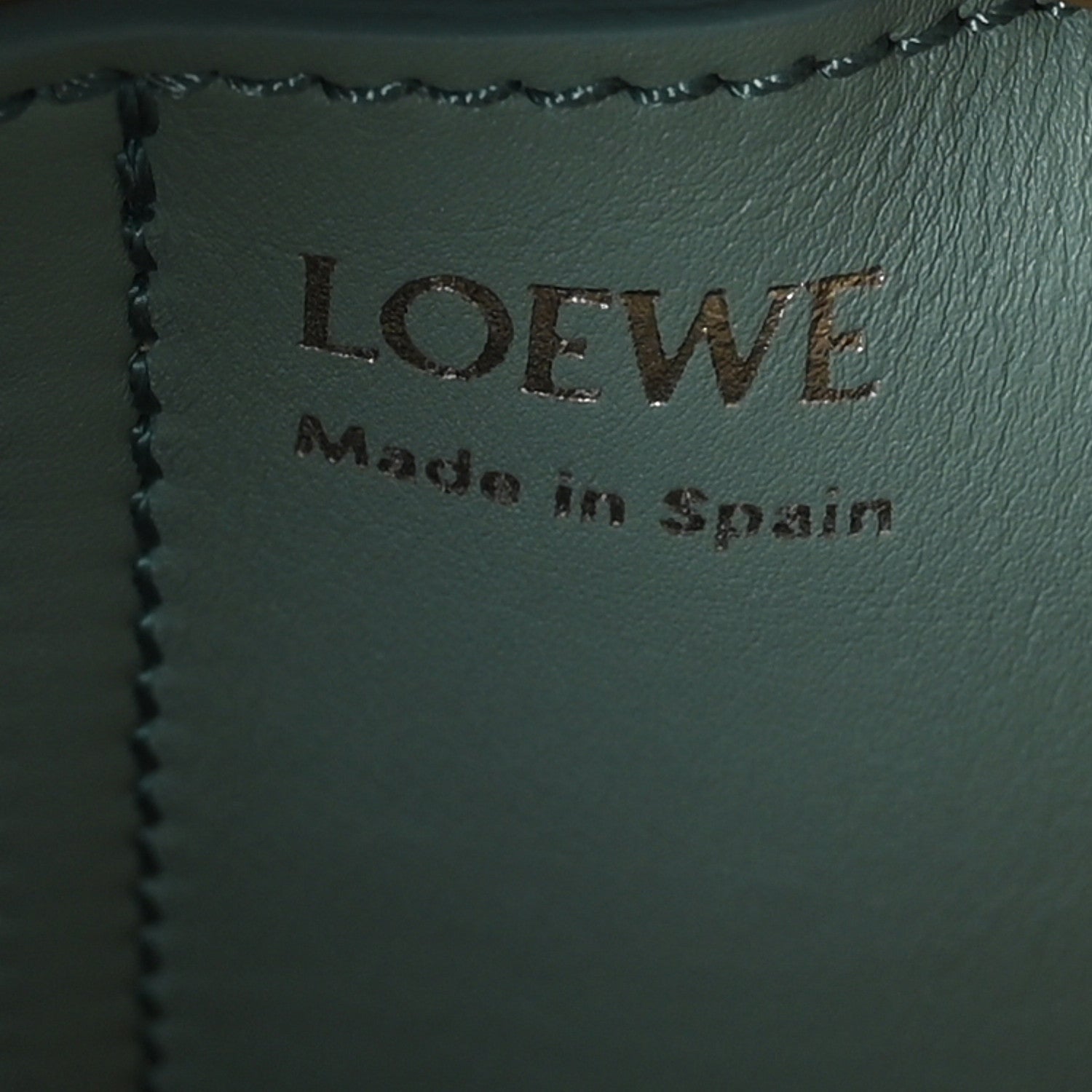 Loewe Soft Grained Calfskin Mini Pebble Bucket Bag Water 6 of 9