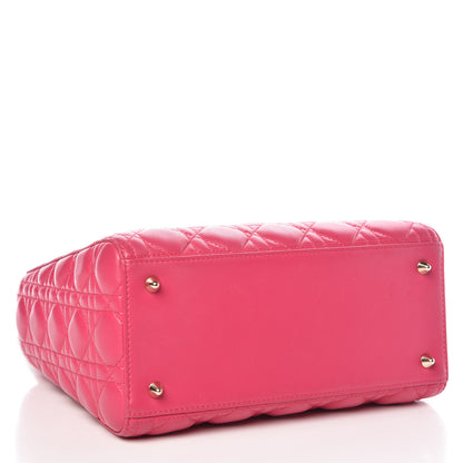 Christian Dior Lambskin Cannage Medium Lady Dior Pink 4 of 13