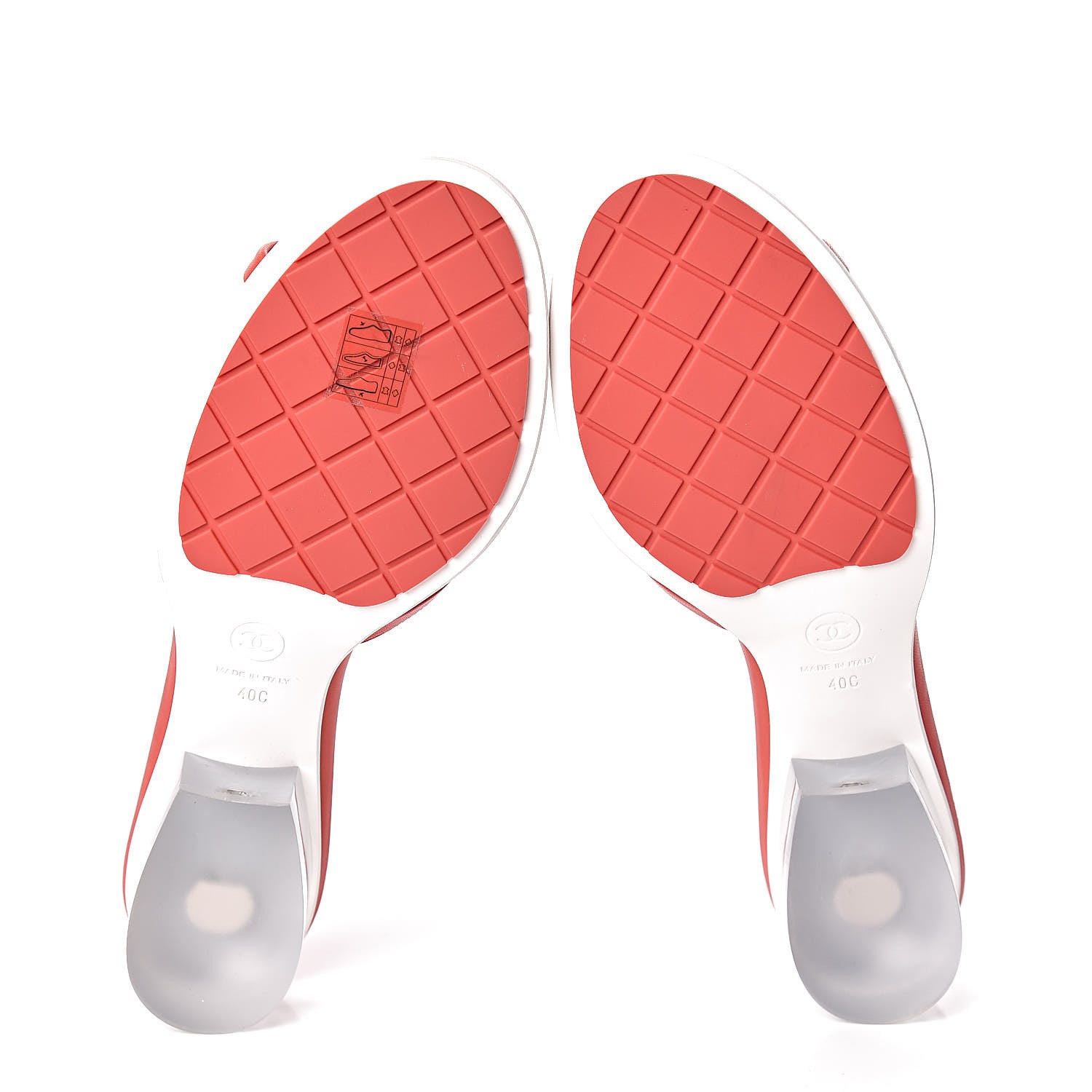 Chanel Lambskin PVC Mule 40 Transparent Red 5 of 8