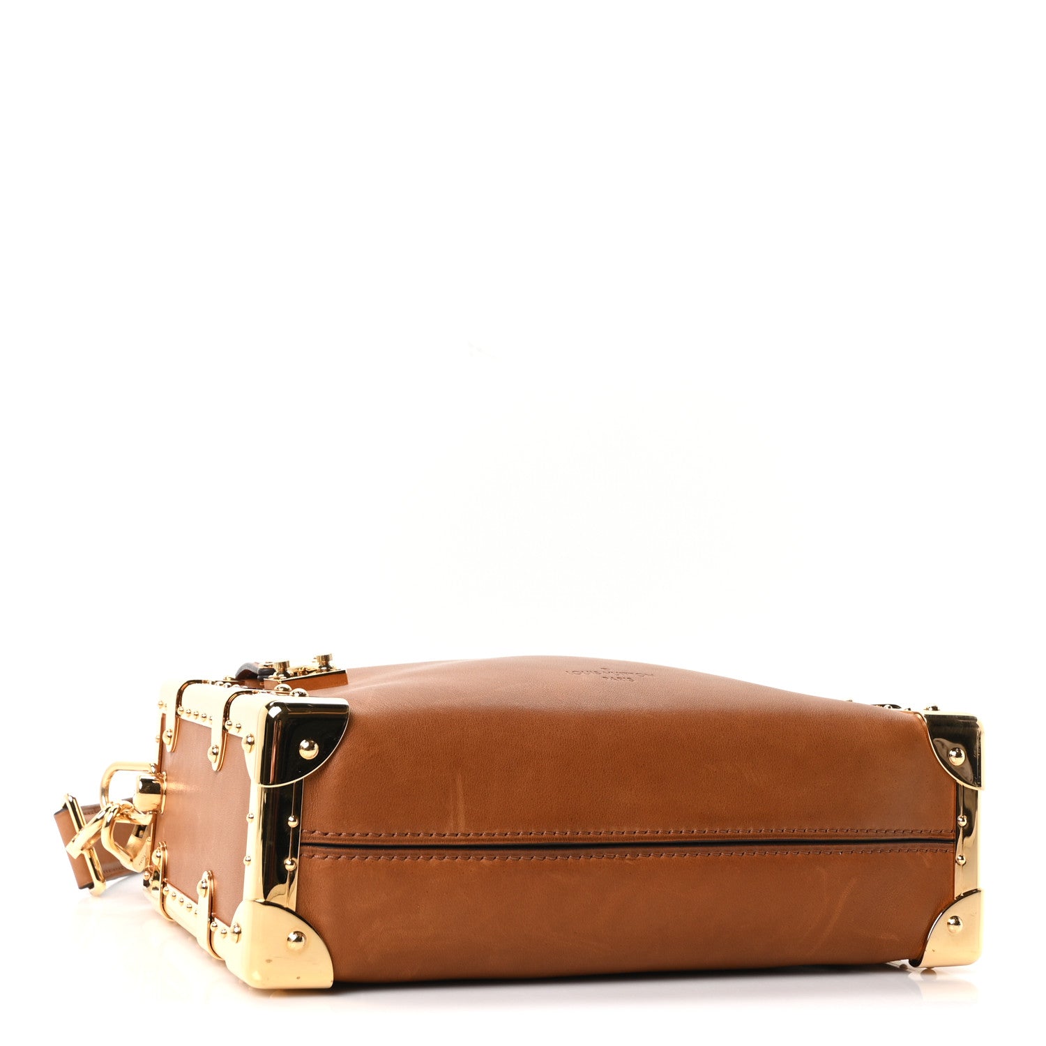 Louis Vuitton Calfskin Side Trunk MM Tan 4 of 9