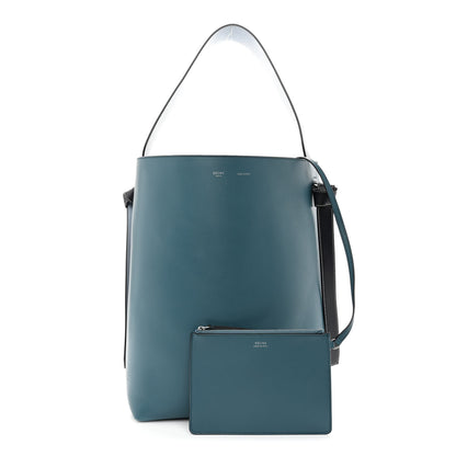 Celine Shiny Smooth Calfskin Small Twisted Cabas Washed Ocean Black 1 of 13