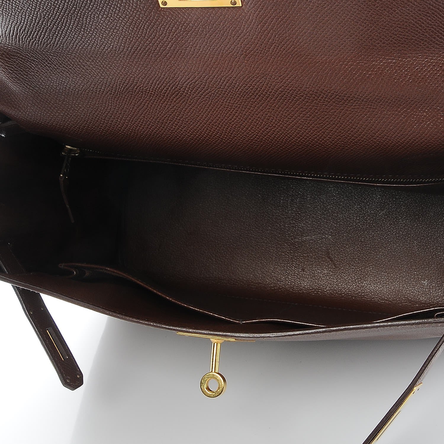 Hermes Courchevel Kelly Retourne 28 Chocolate 9 of 32