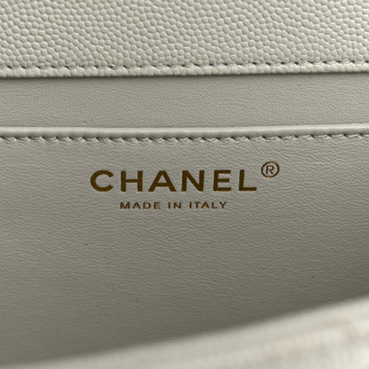 Chanel Caviar Quilted Medium Carry Me Top Handle Flap Light Blue 6 of 13