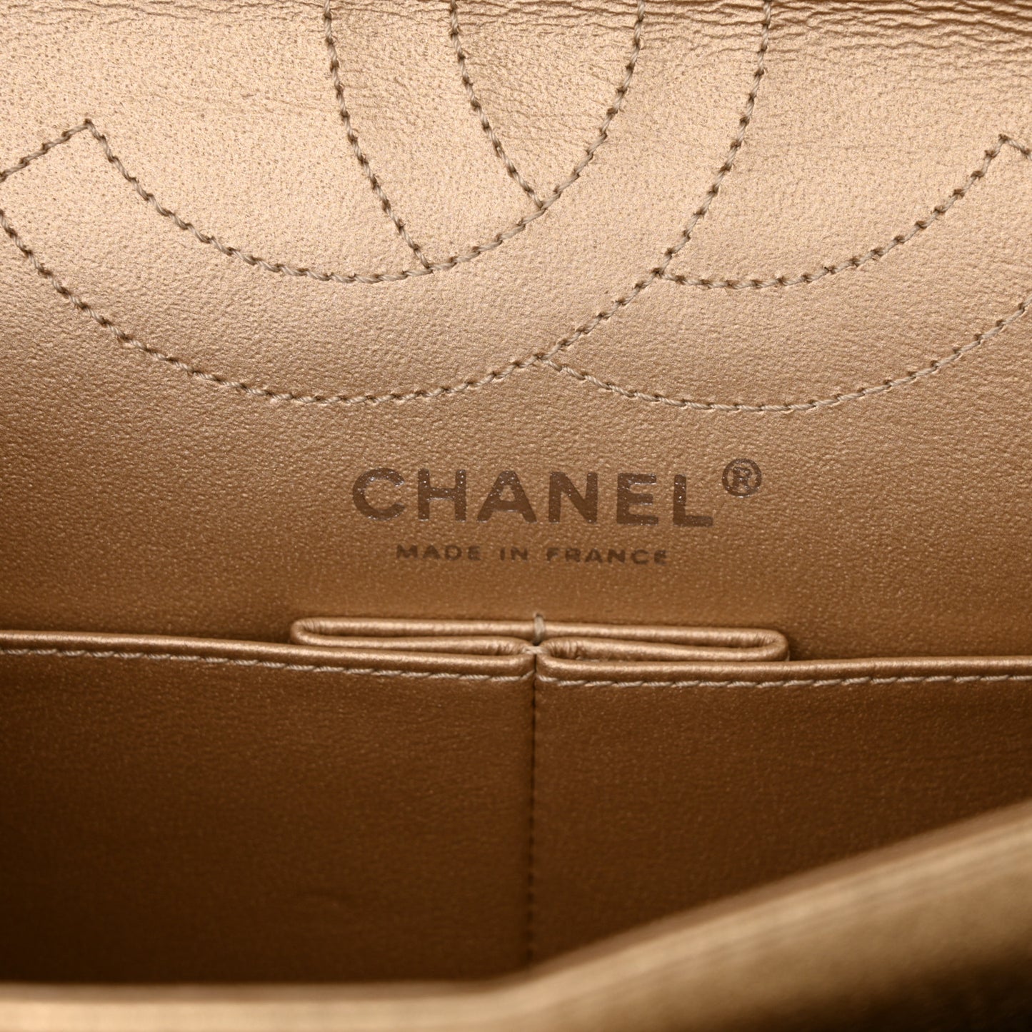 Metallic Calfskin Quilted 2.55 Reissue 226 Flap Gold