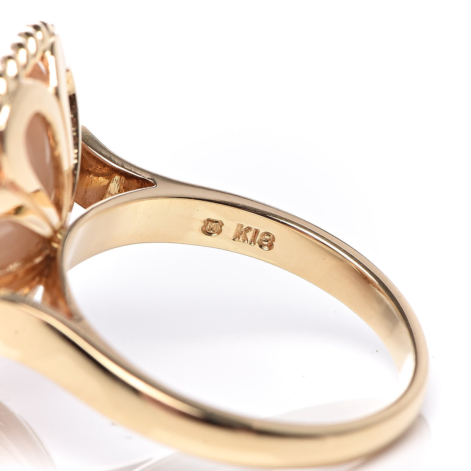 Mikimoto 18K Yellow Gold Mabe Pearl 16mm Cocktail Ring 51 5.75 5 of 5