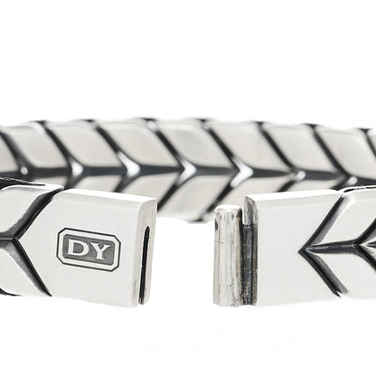 David Yurman Sterling Silver Black Diamond Chevron Bracelet 6 of 8