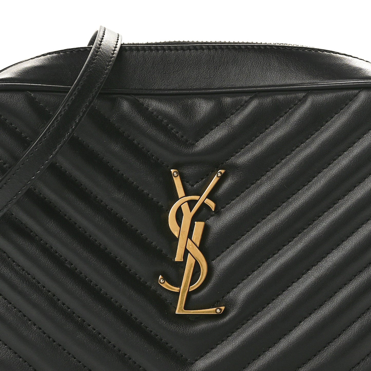 Calfskin Matelasse Monogram Lou Camera Bag Black