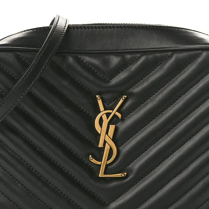 Saint Laurent Calfskin Matelasse Monogram Lou Camera Bag Black 8 of 10