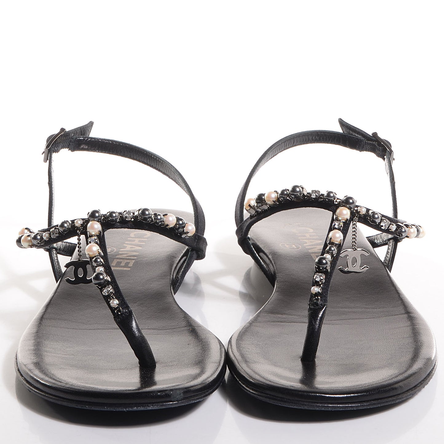 CC Pearl Thong Sandals 37.5 Black