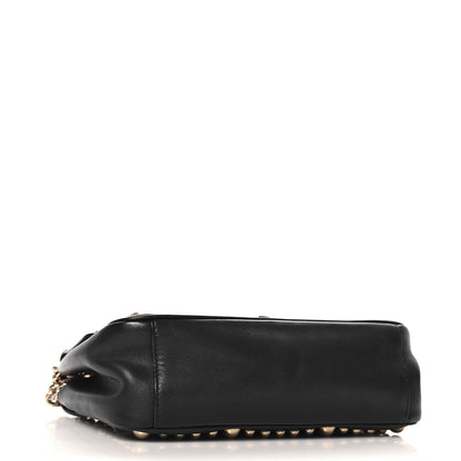 Dolce & Gabbana Calfskin Lucia Studded Chain Shoulder Bag Black 4 of 9