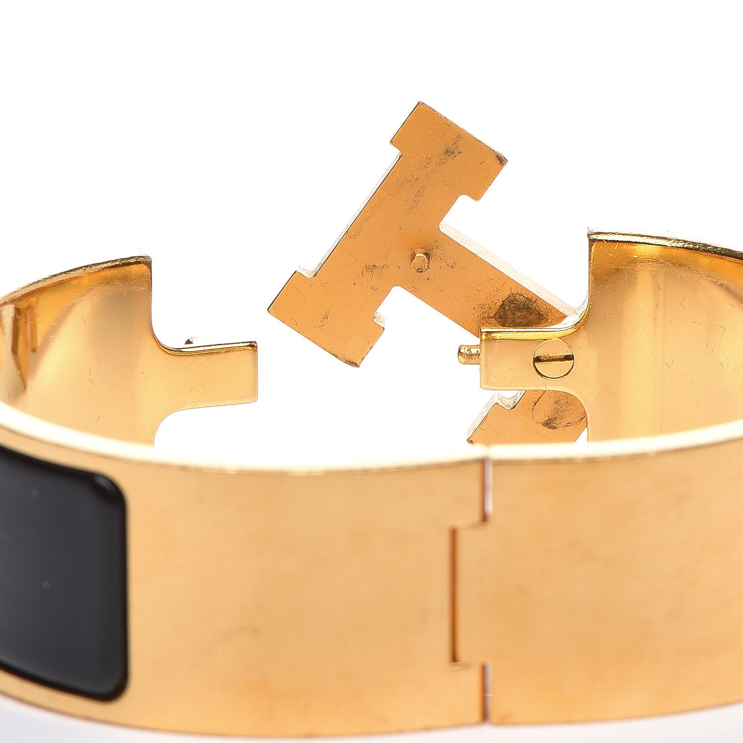 Hermes Enamel Wide Clic Clac H Bracelet PM Black 6 of 8