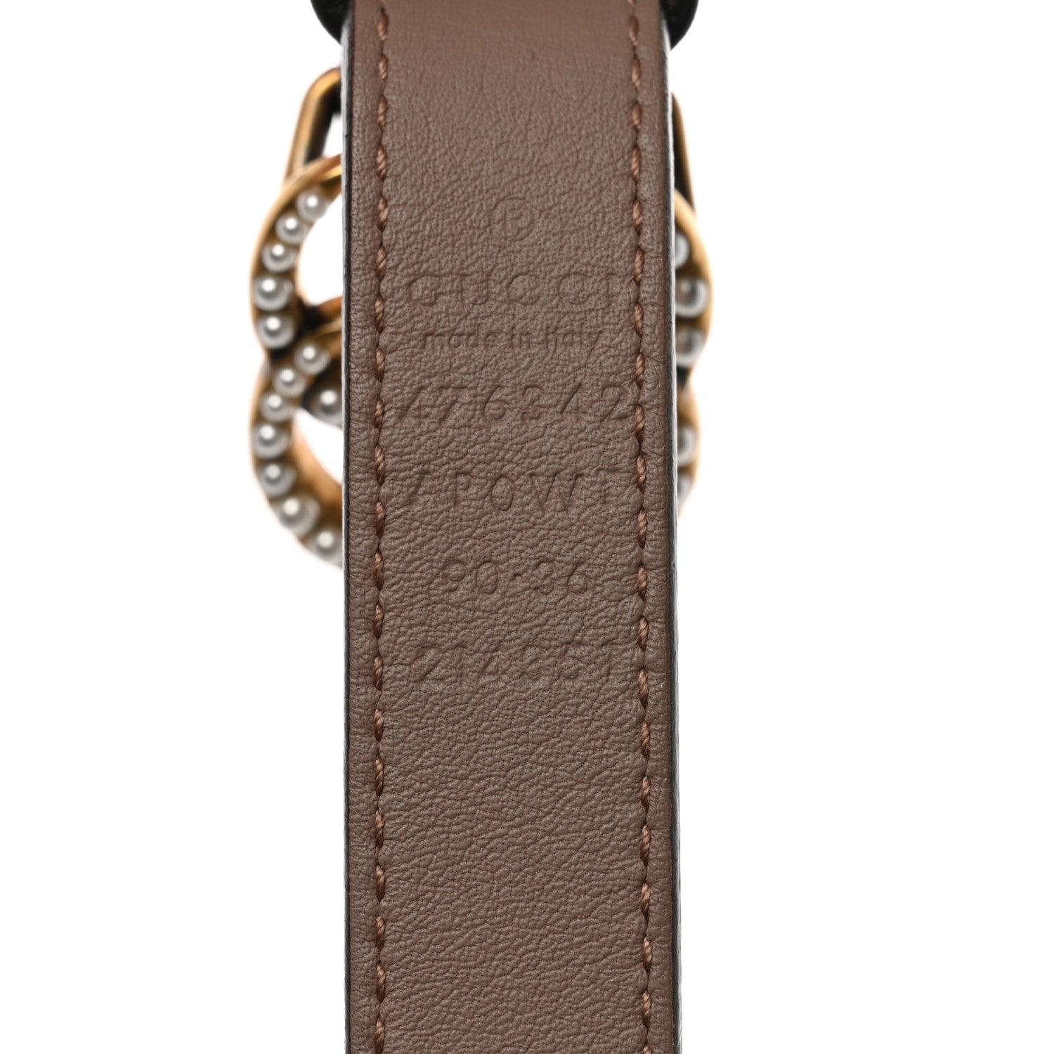 Gucci Calfskin Pearl Double G 20mm Belt 90 36 Porcelain Rose 3 of 6