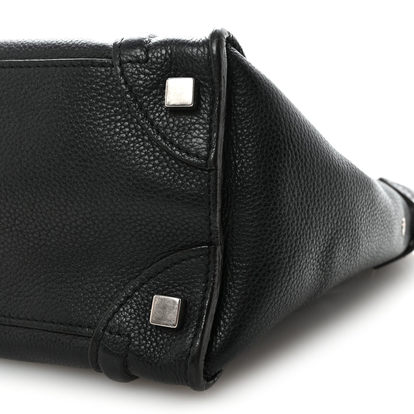 Drummed Calfskin Micro Luggage Black