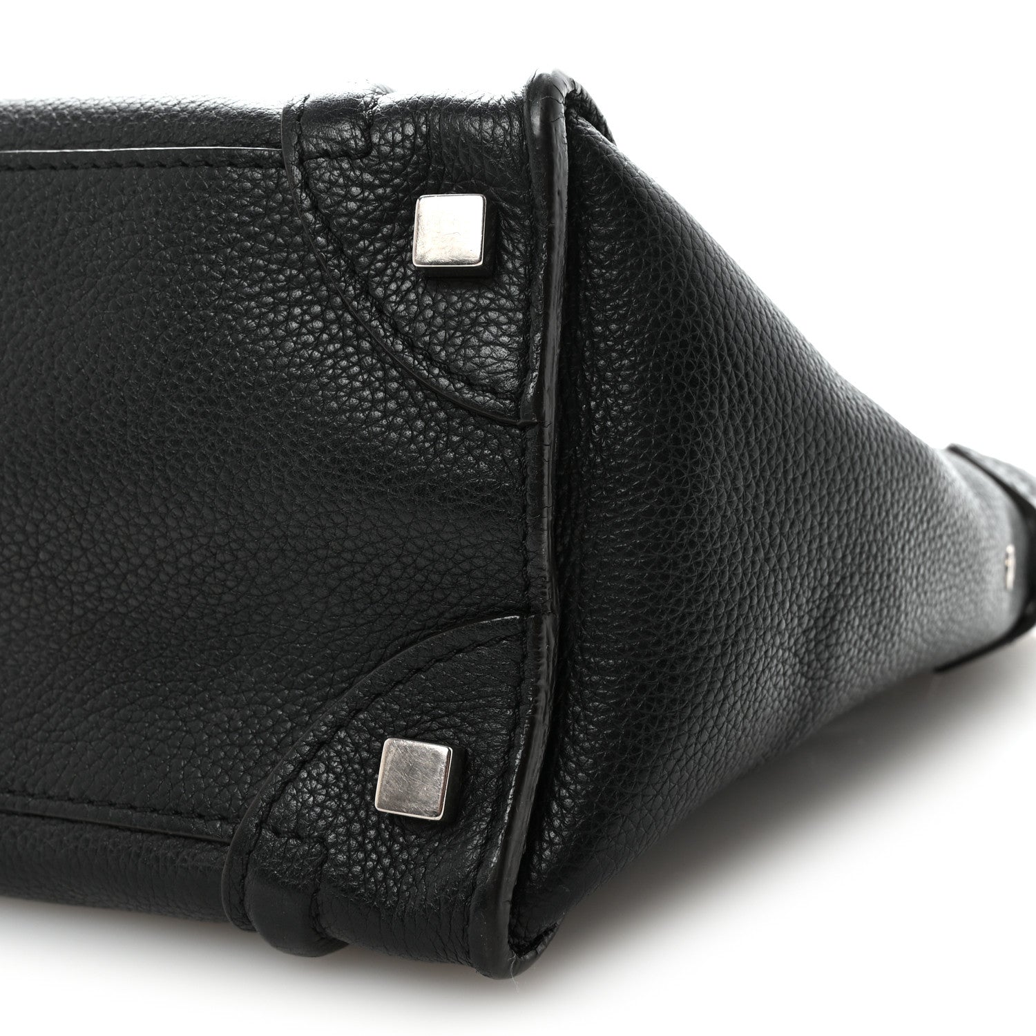 Celine Drummed Calfskin Micro Luggage Black 9 of 9
