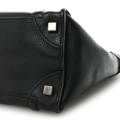 Celine Drummed Calfskin Micro Luggage Black 9 of 9