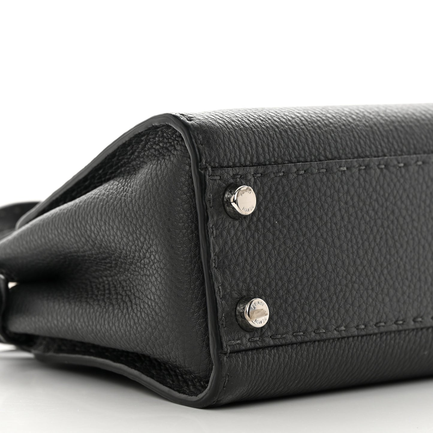 Cuoio Romano Selleria Bi-Color Mini Peekaboo Iconic Satchel Asfalto Latte