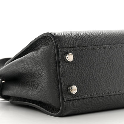 Fendi Cuoio Romano Selleria Bi-Color Mini Peekaboo Iconic Satchel Asfalto Latte 10 of 13