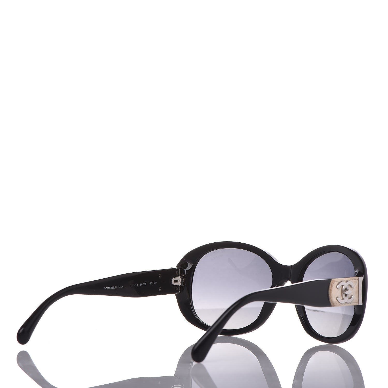Chanel Acetate CC Turnlock Sunglasses 5235-Q Black Beige 4 of 8