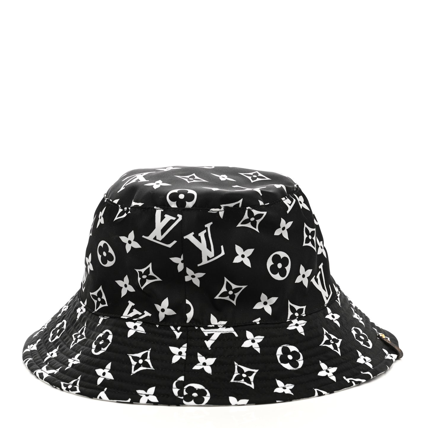 Nylon Monogram Reversible Bob Bucket Hat M Black White