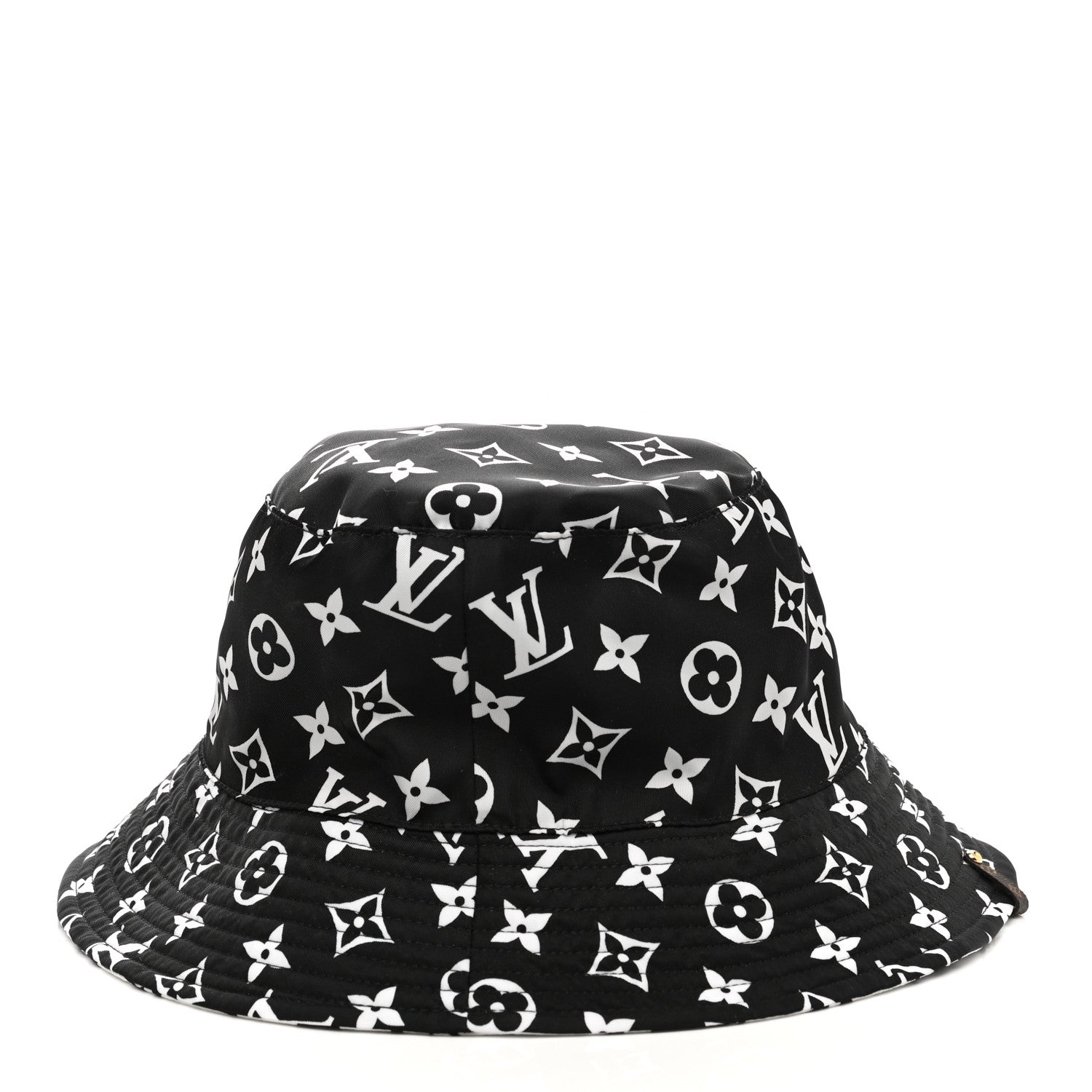 Louis Vuitton Nylon Monogram Reversible Bob Bucket Hat M Black White 11 of 17