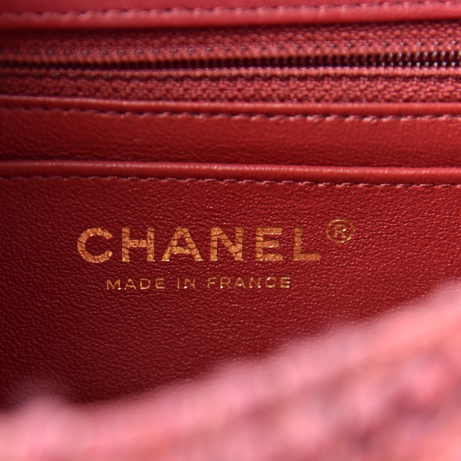 Chanel Tweed Quilted Mini Rectangular Flap Pink Red Multicolor 8 of 9