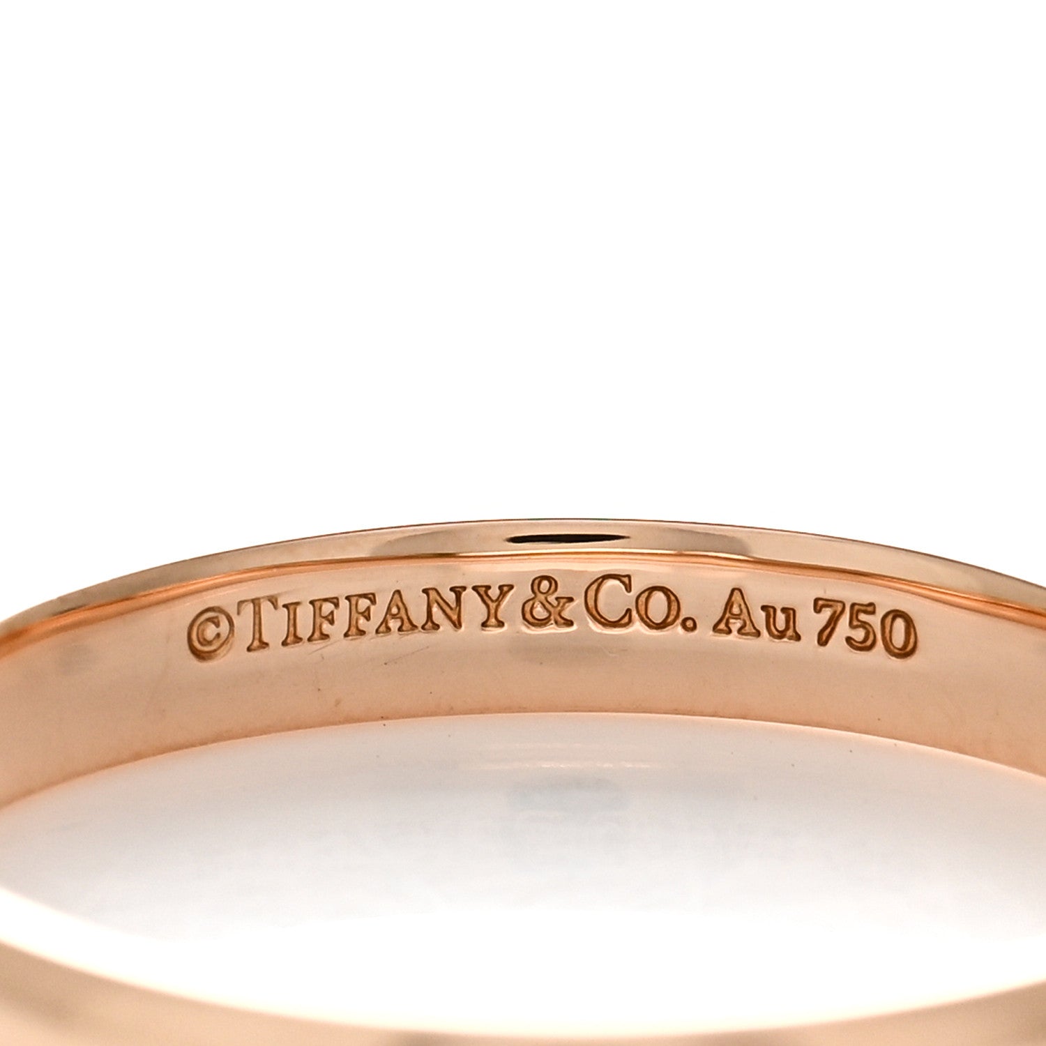 Tiffany 18K Rose Gold 3mm Classic Wedding Band Ring 57 8 4 of 4