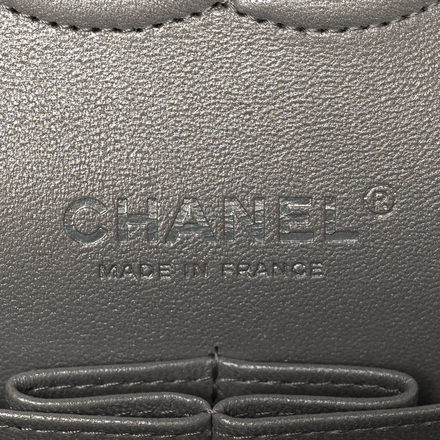 Chanel Glittered Metallic Caviar Quilted Medium Double Flap Silver 5 of 9