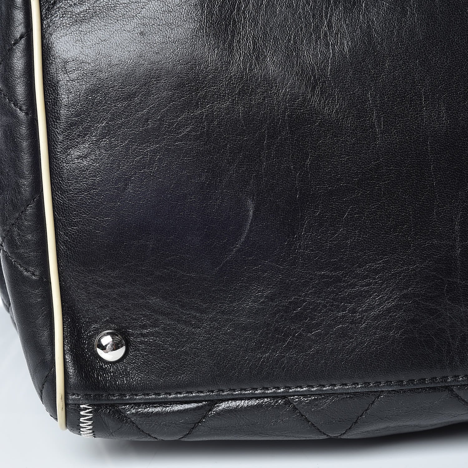 Chanel Lambskin Quilted Large East West Tote Black 14 of 16
