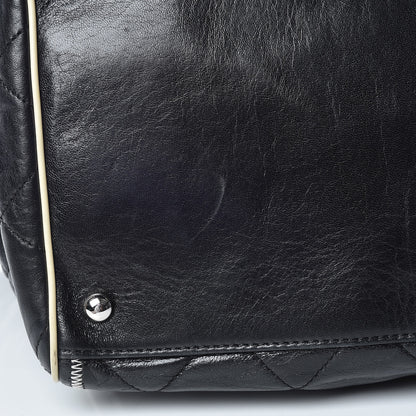Chanel Lambskin Quilted Large East West Tote Black 14 of 16