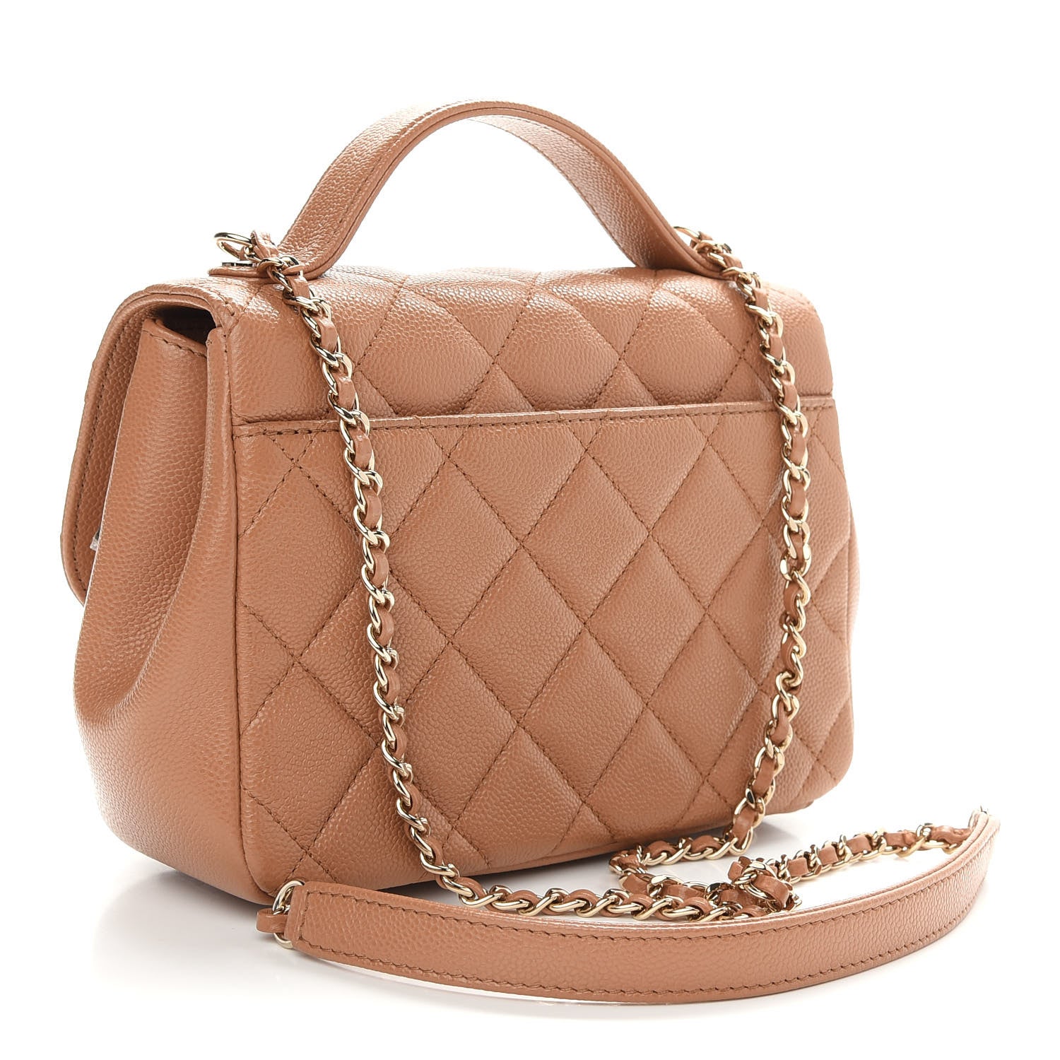 Chanel Caviar Quilted Small Business Affinity Flap Camel 3 of 9
