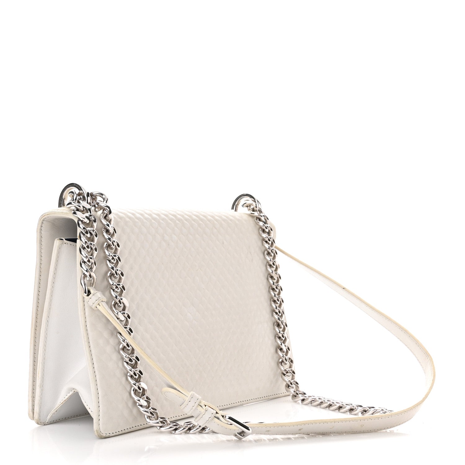 Christian Dior Lambskin Quilted Embroidered Small Diorama Flap Bag Off White 3 of 12