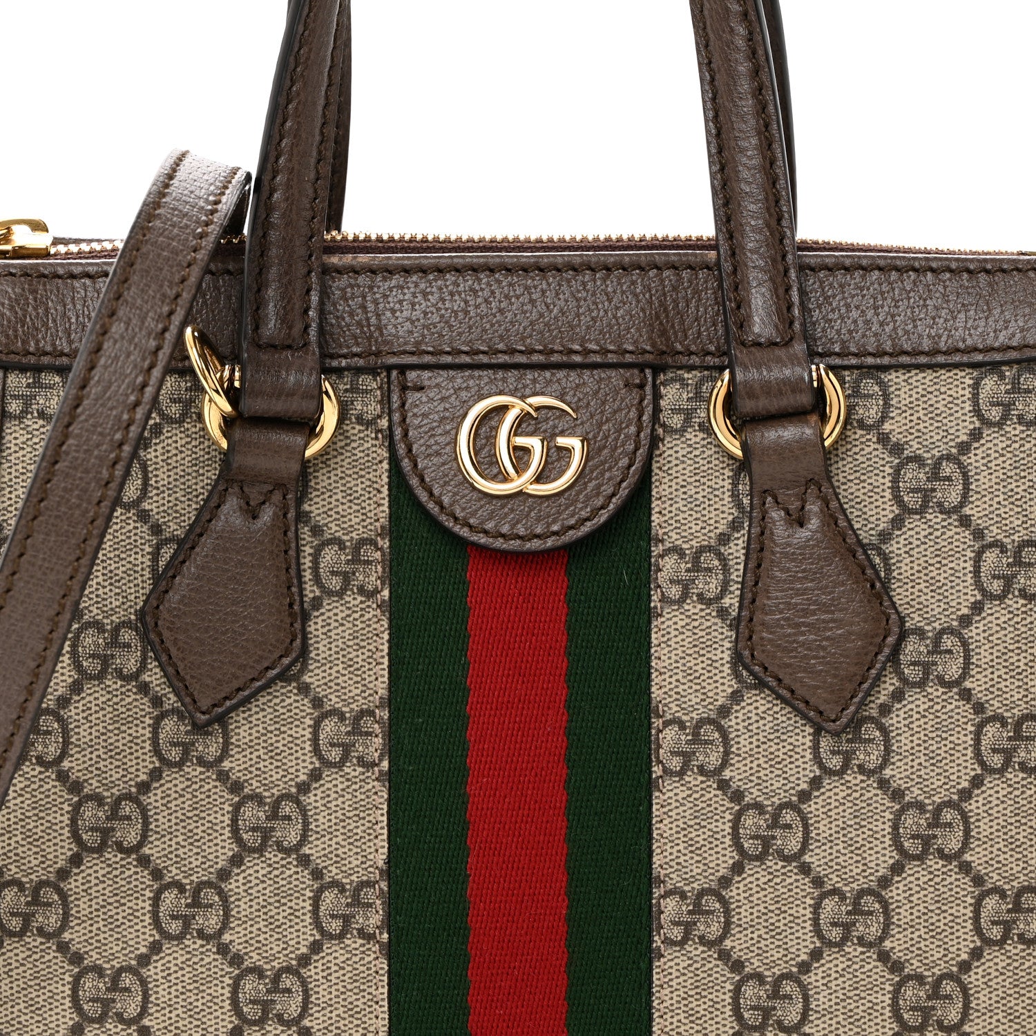 Gucci GG Supreme Monogram Small Ophidia Tote Bag Brown 8 of 11