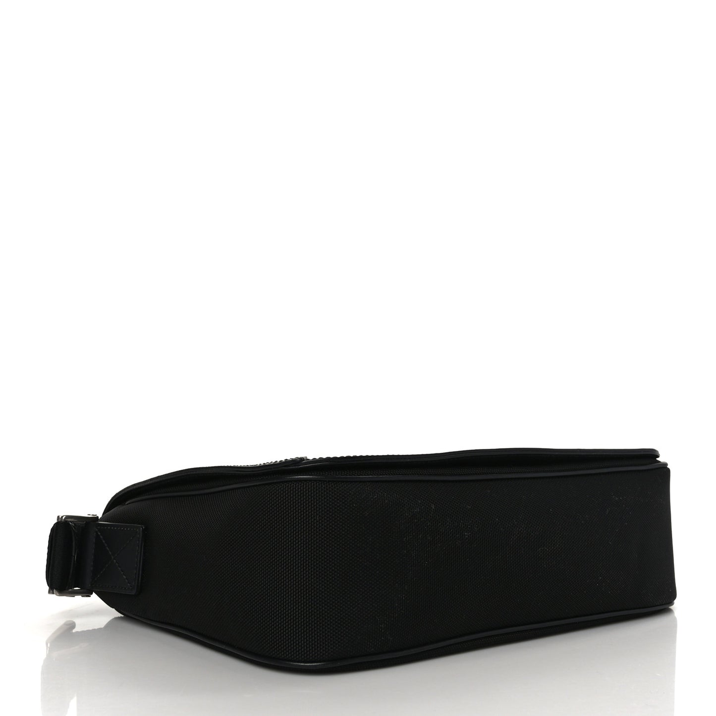 Techno Canvas Web Flap Messenger Bag Black